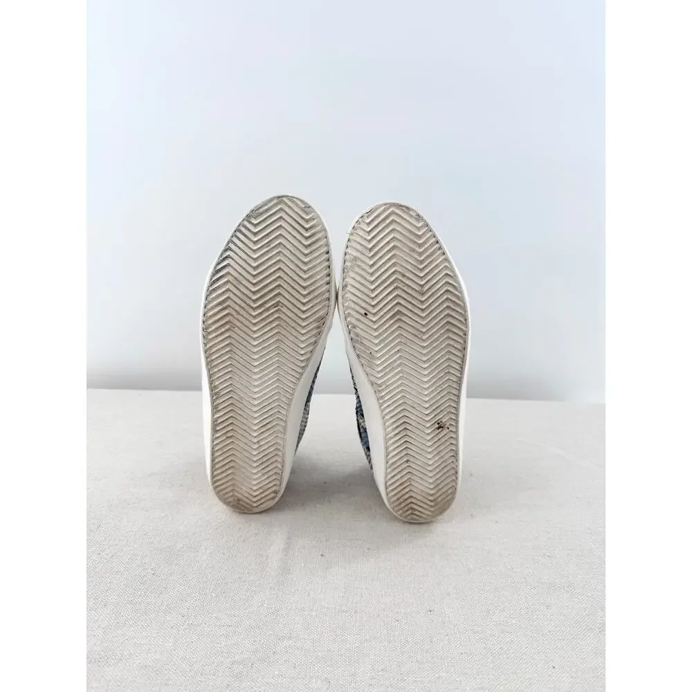 Zadig & Voltaire Python Snakeskin Leather Lace Up Sneakers Shoes Wild Blue EU 39 - Picture 7 of 7